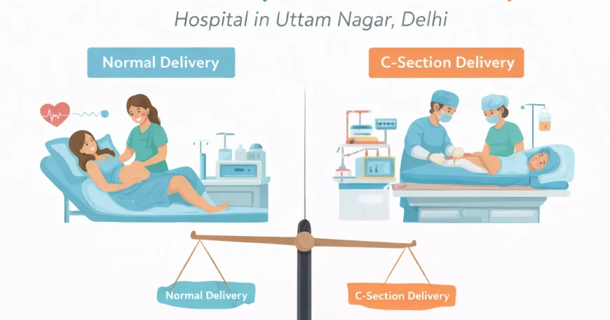 Difference beetween Normal Delivery and C-section Delivery Hospital in Uttam Nagar, Delhi